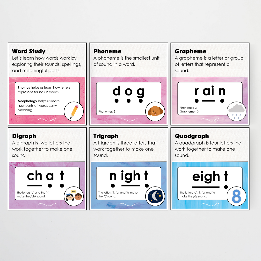 Word Study Phonics and Morphology Display - Sea Life Classroom Decor