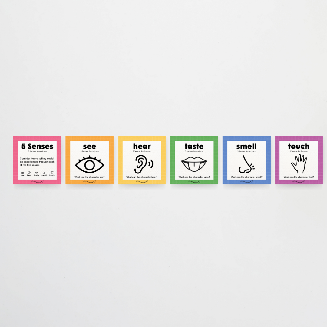 5 Senses Brainstorm Posters - Back To School Classroom Decor