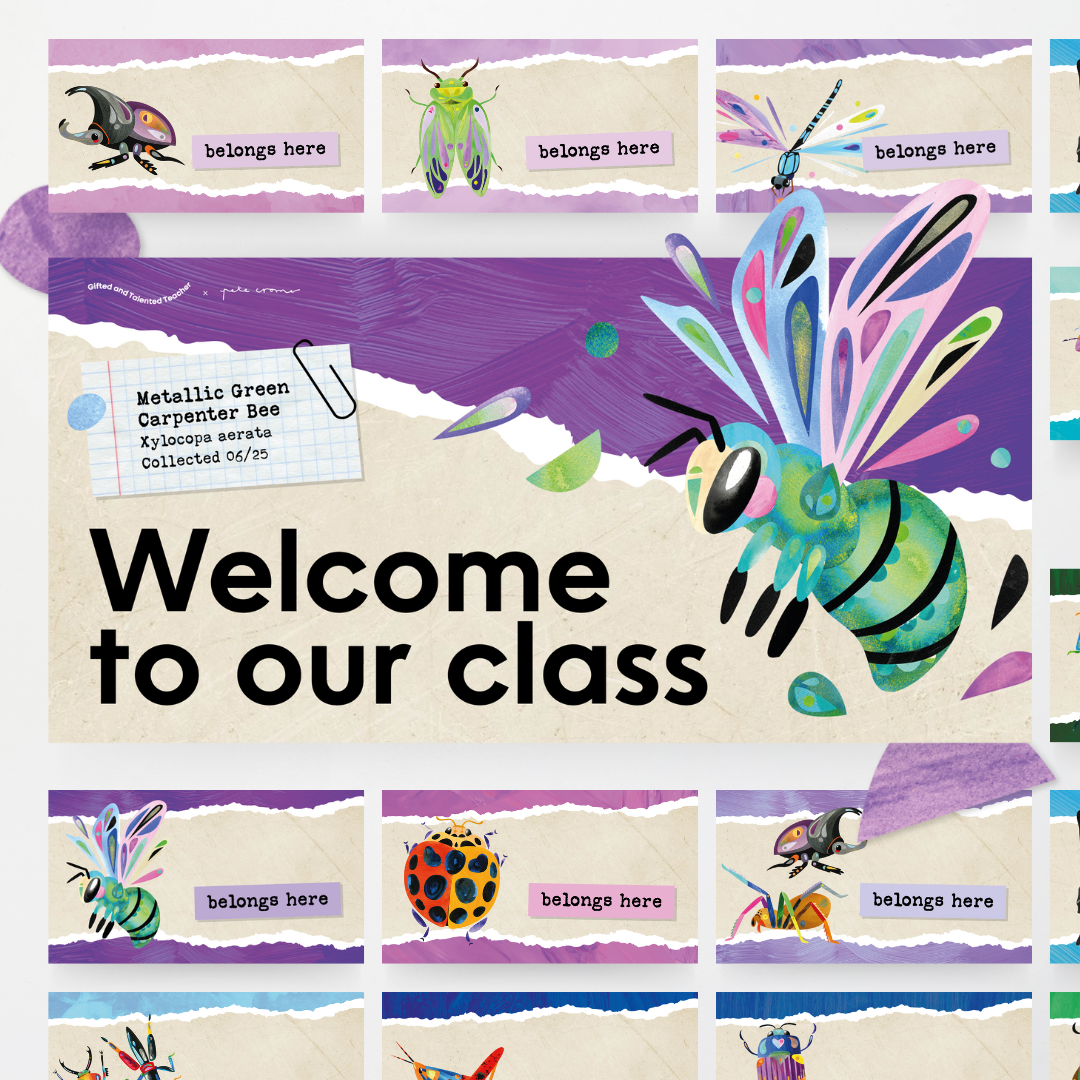 Pete Cromer: Welcome Door Display - Insect Life Classroom Decor