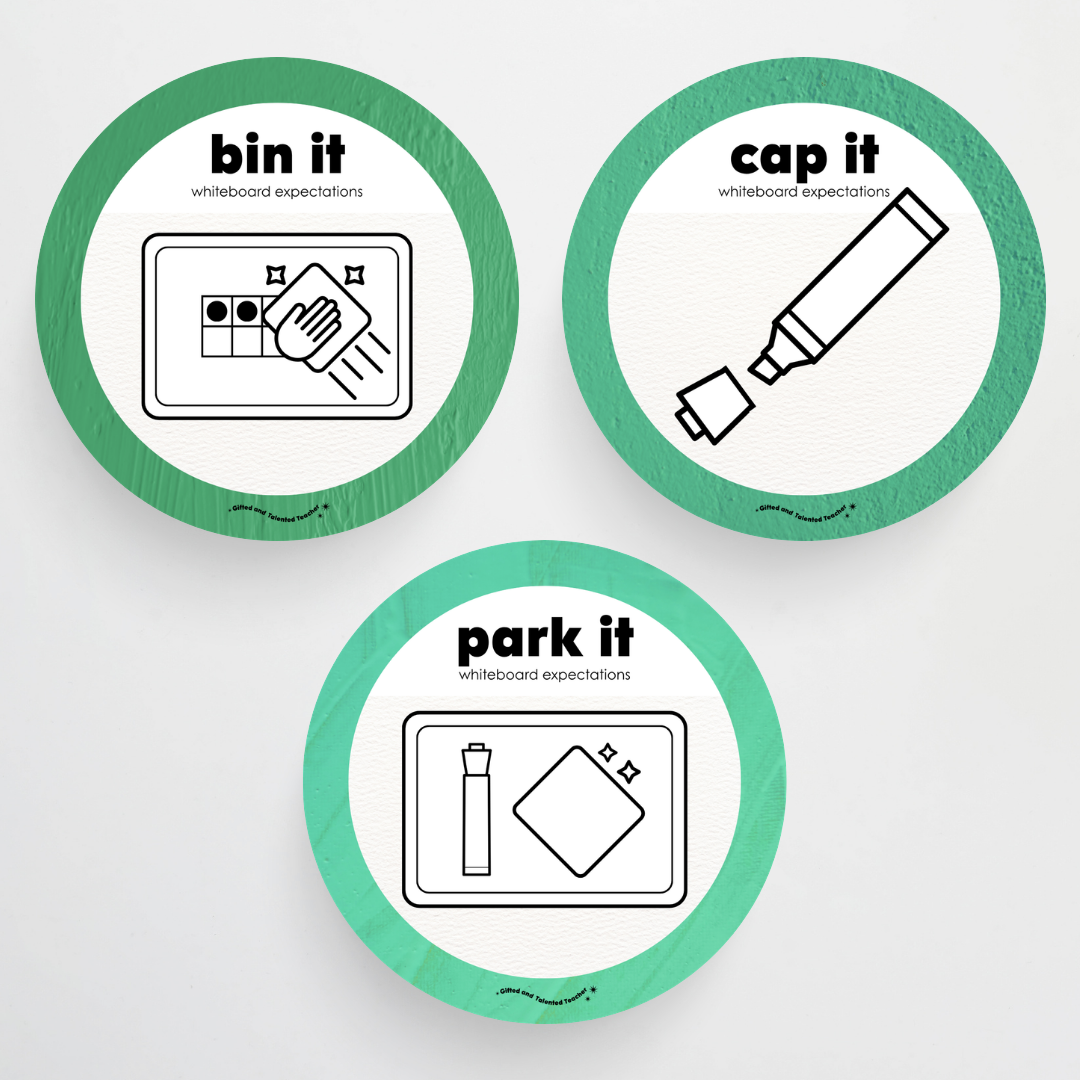 Mini Whiteboard Expectations, Prompts and Cues: Circle Icons - North America Classroom Decor - Teacher Resources & Classroom Decor