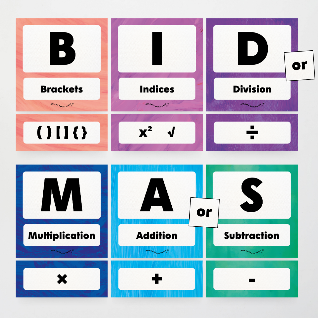 BIDMAS Order of Operations - Insect Life Classroom Decor - Teacher Resources & Classroom Decor