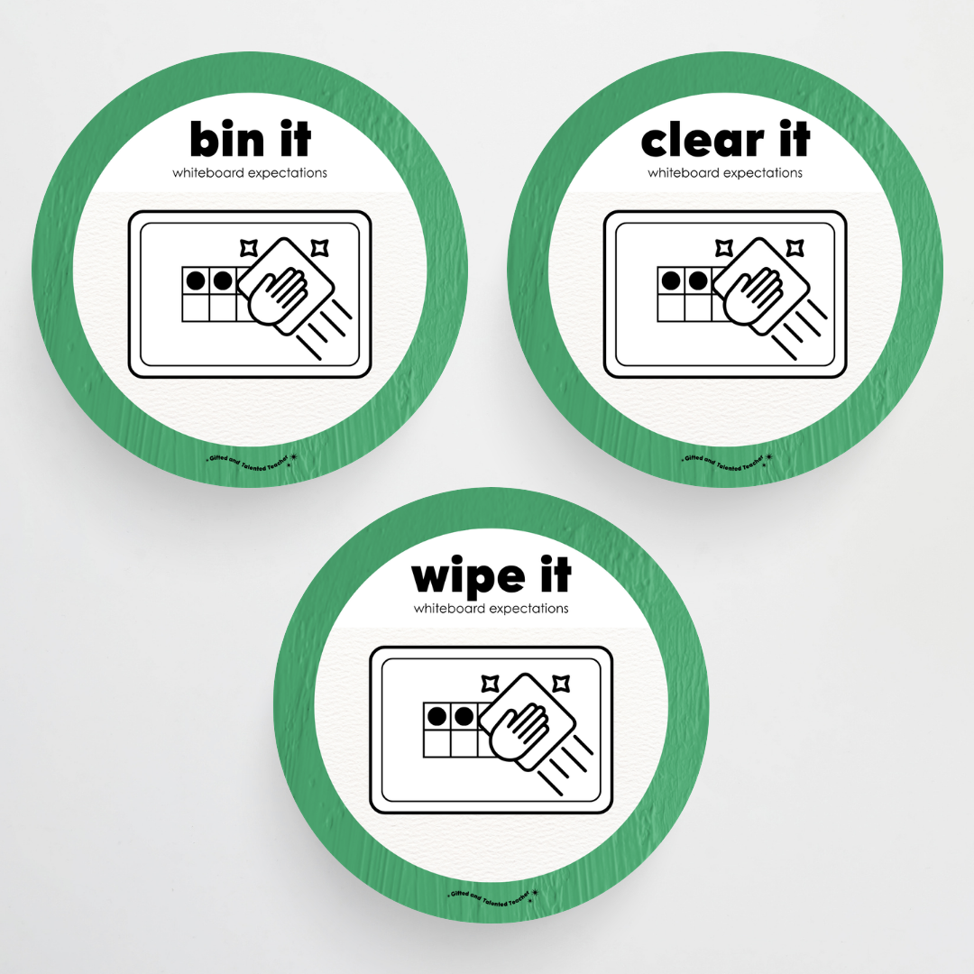 Mini Whiteboard Expectations, Prompts and Cues: Circle Icons - North America Classroom Decor - Teacher Resources & Classroom Decor