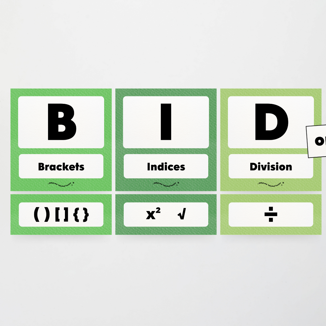BIDMAS Order of Operations - Leafy Greens Classroom Decor - Teacher Resources & Classroom Decor