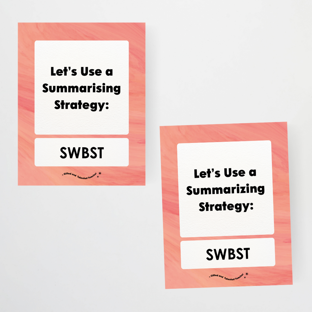 Summarising the Text: SWBST Somebody, Wanted, But, So Then - Insect Life Classroom Decor - Teacher Resources & Classroom Decor