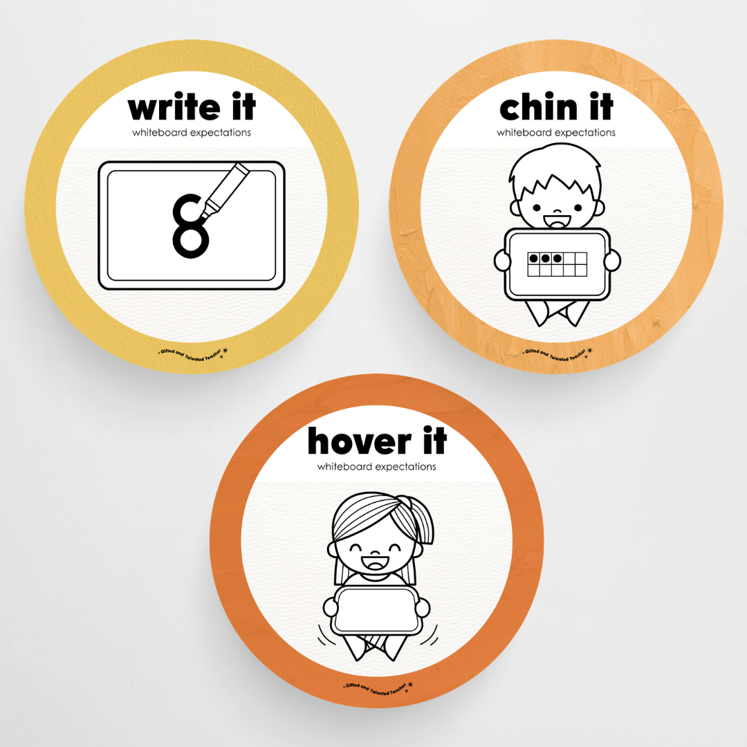 Mini Whiteboard Expectations, Prompts and Cues: Circle Icons - North America Classroom Decor - Teacher Resources & Classroom Decor