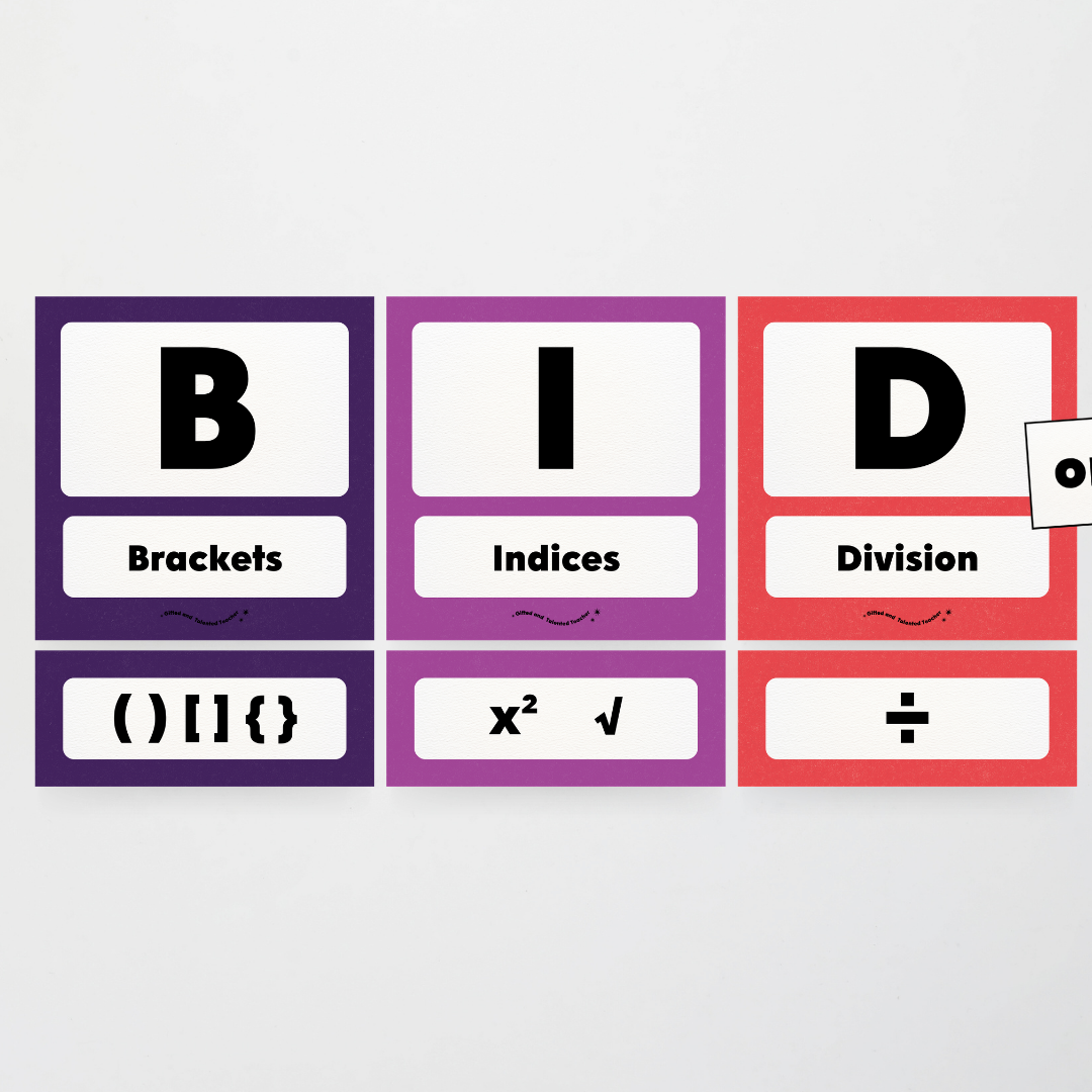 BIDMAS Order of Operations - Watch this Space Classroom Decor - Teacher Resources & Classroom Decor
