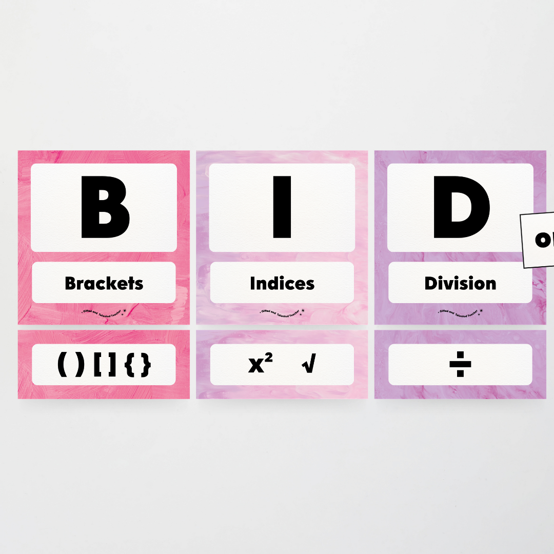 BIDMAS Order of Operations - Sea Life Classroom Decor - Teacher Resources & Classroom Decor
