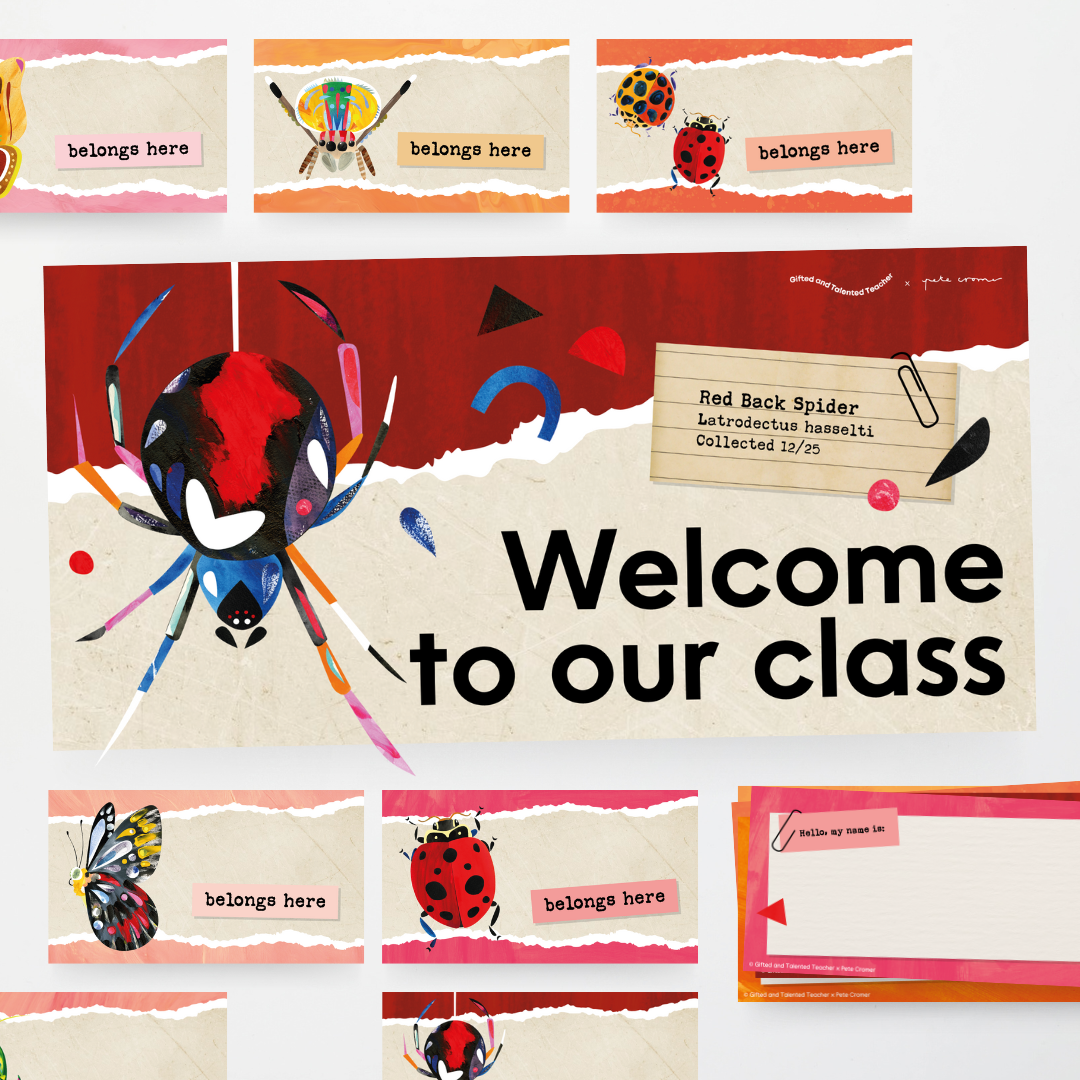 Pete Cromer: Welcome Door Display - Insect Life Classroom Decor