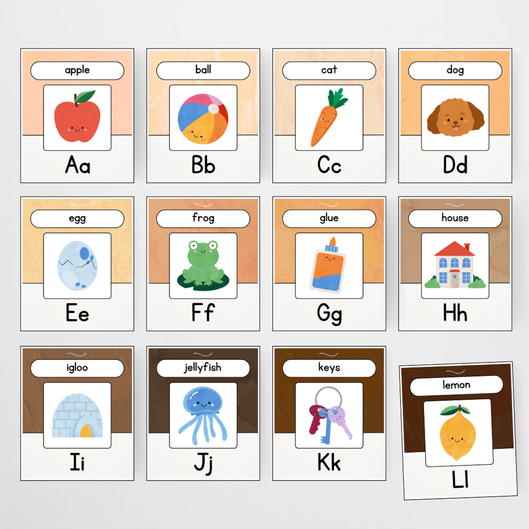 Alphabet Posters - Neutral Classroom Decor
