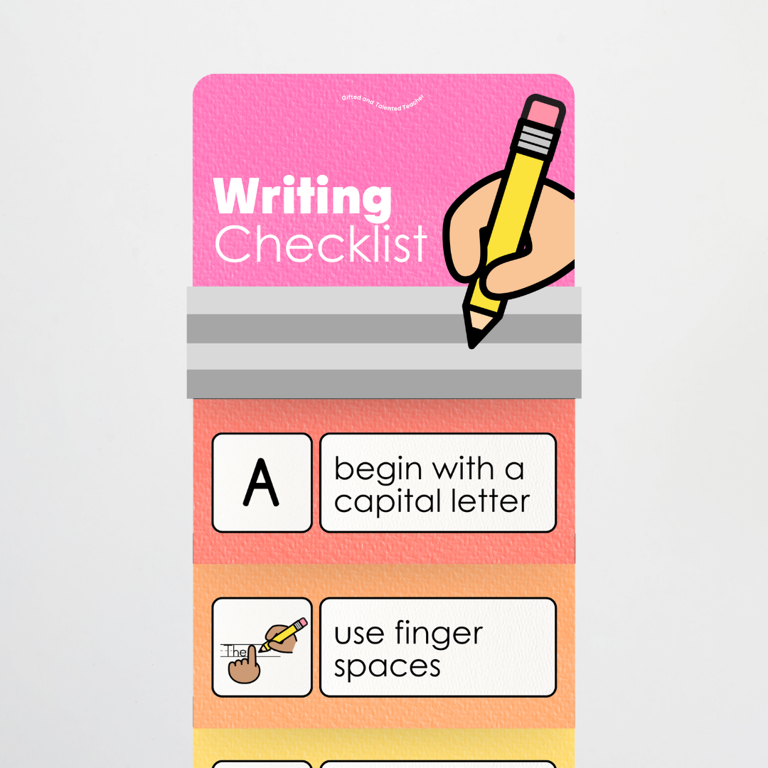 The Writing Checklist Wall Display - Rainbow Classroom Decor
