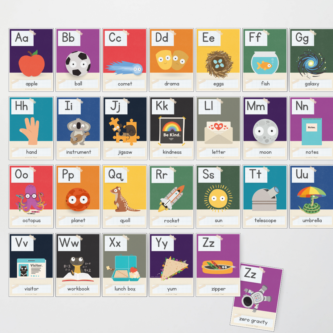 Philip Bunting: Alphabet Posters (Lower Grades) - Watch this Space Classroom Decor