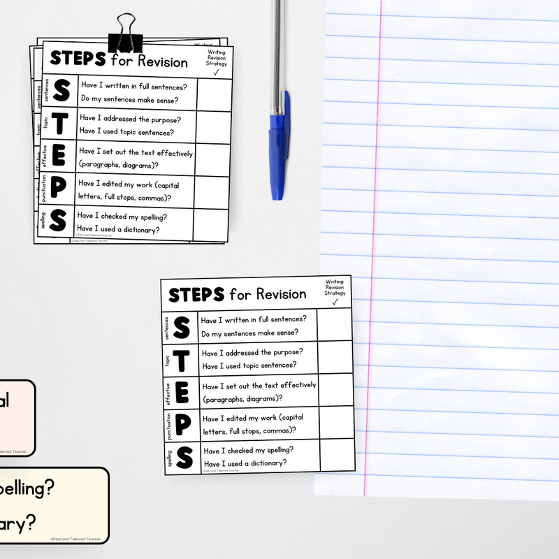 STEPS to Revision: Wall Display and Checklist | Teaching Resource