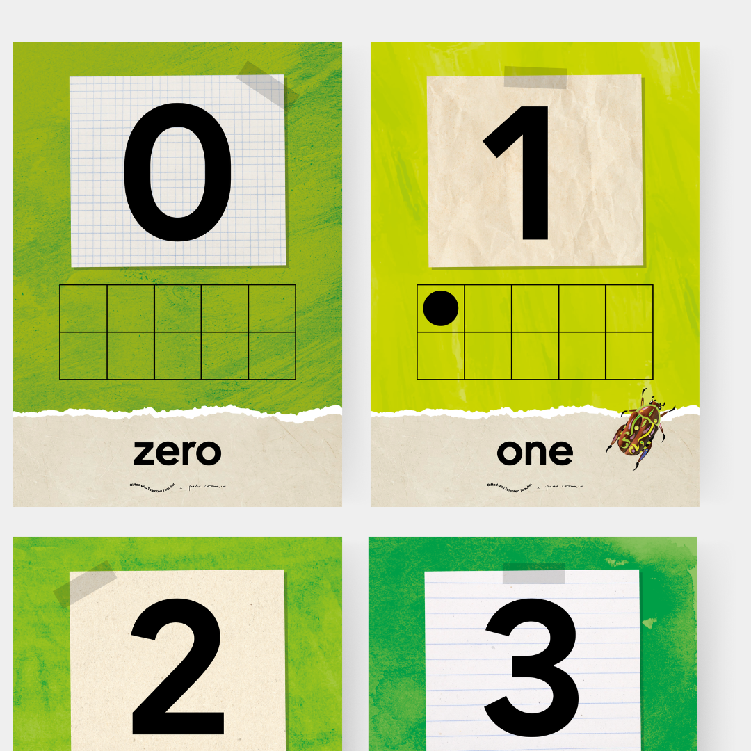 Pete Cromer: Number Posters - Insect Life Classroom Decor