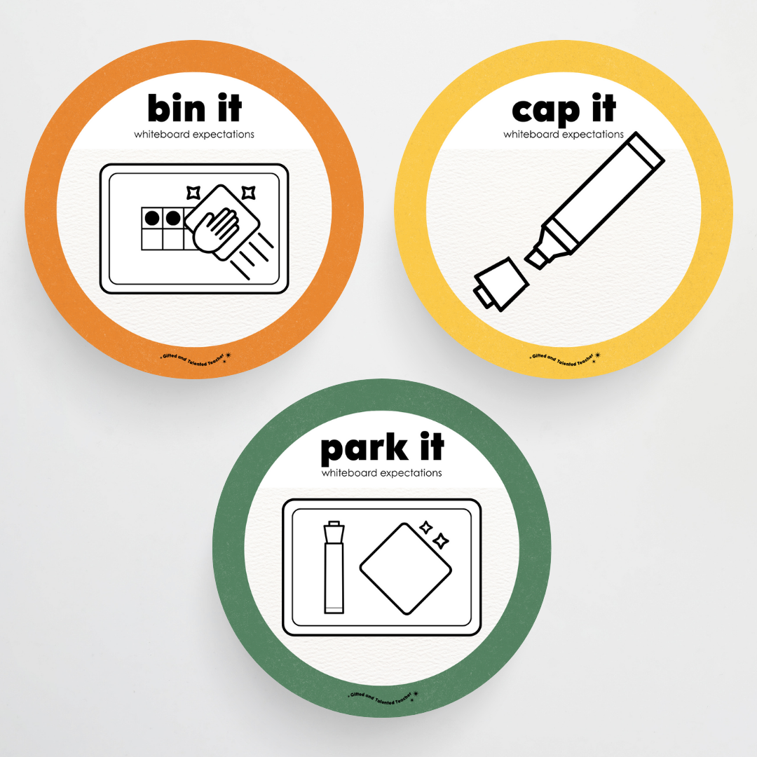 Philip Bunting: Mini Whiteboard Expectations, Prompts and Cues: Circle Icons - Watch this Space Classroom Decor - Teacher Resources & Classroom Decor