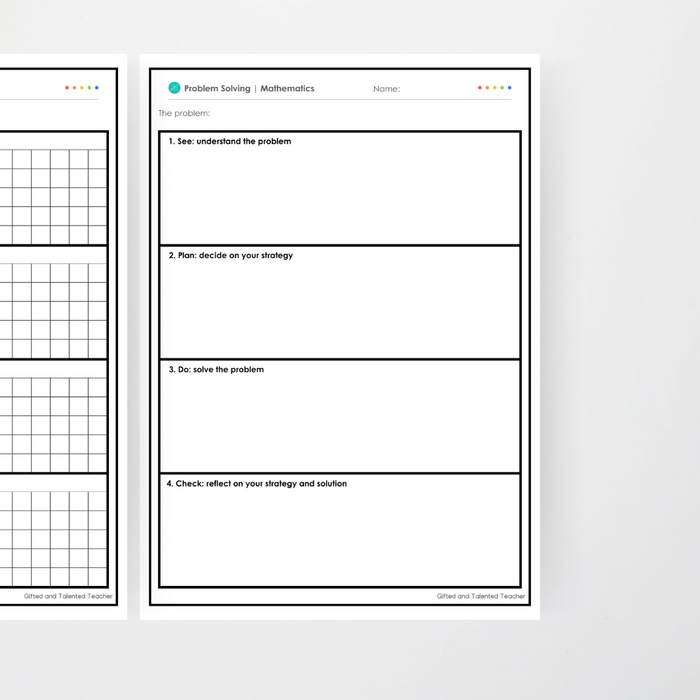 See, Plan, Do, Check Problem Solving Mats | Teaching Resources