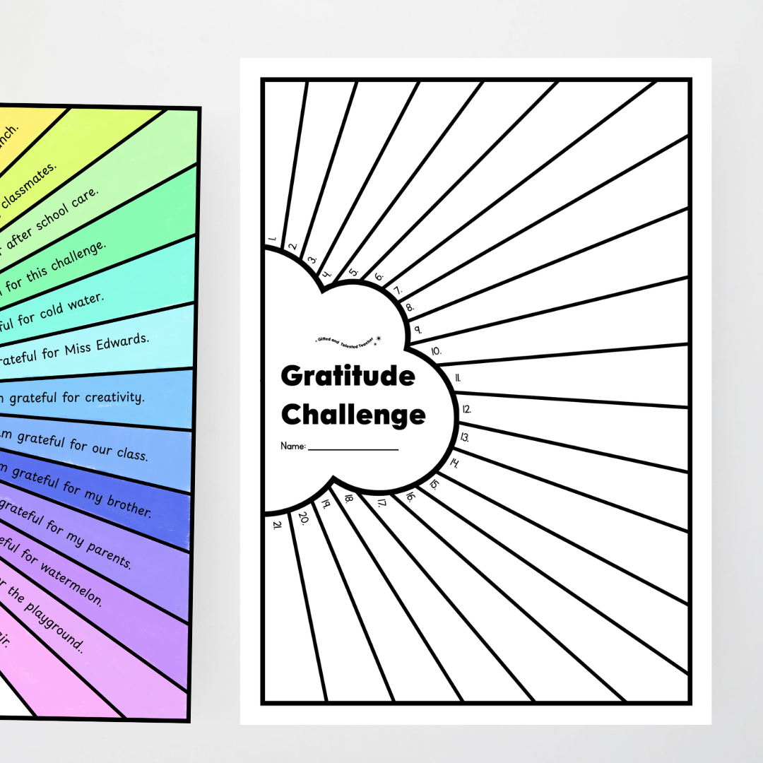 Gratitude Challenge - Growth Mindset Activity