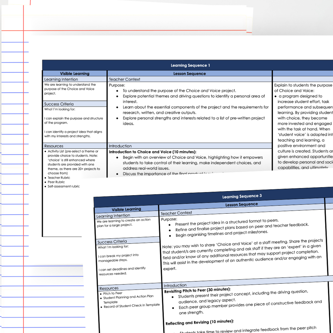 Choice and Voice: Learning Sequence