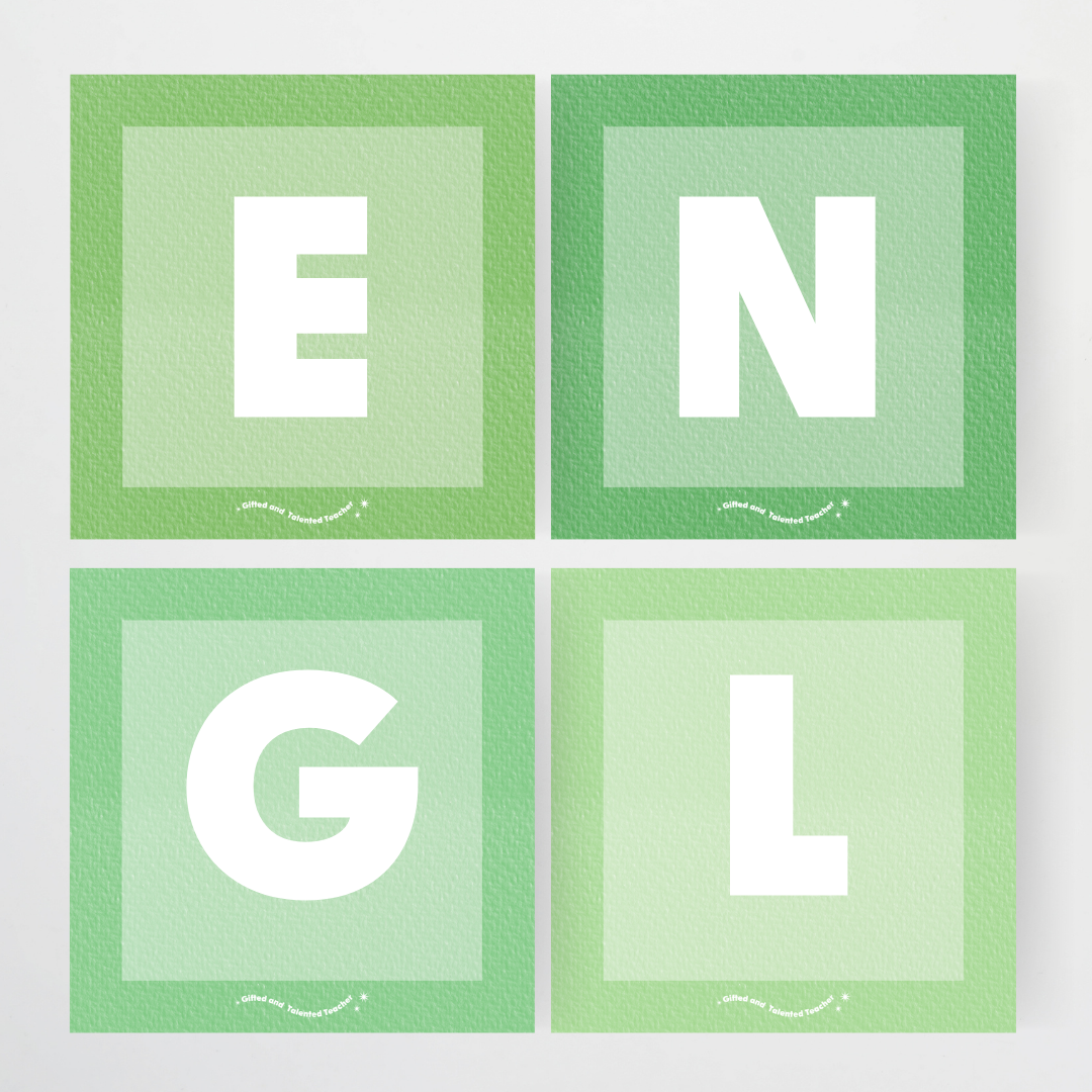 Lettering Tiles - Leafy Greens Classroom Decor