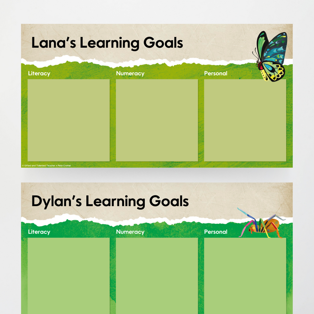 Pete Cromer: Goal Setting Bundle - Insect Life Classroom Decor