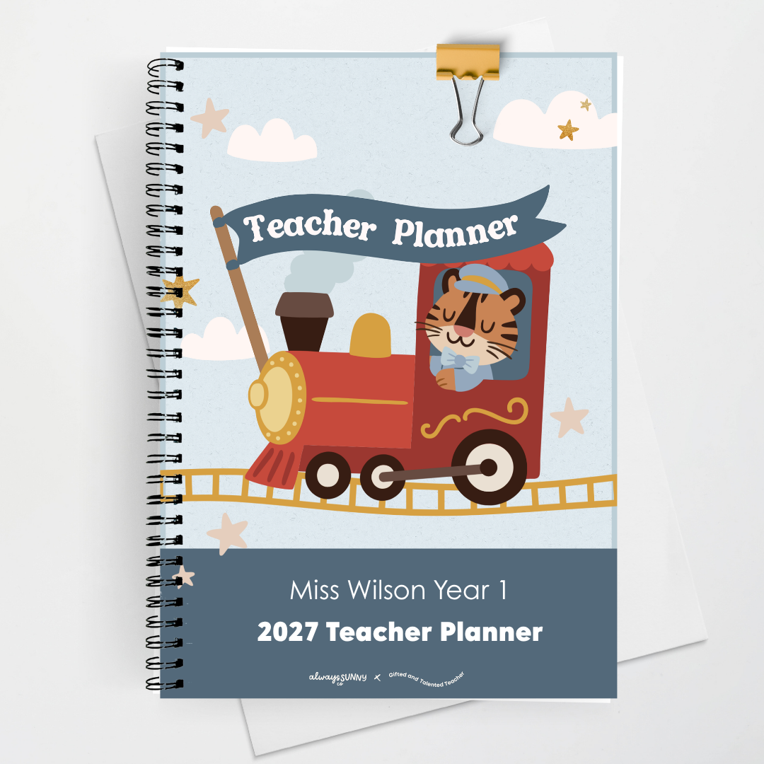 2027 Weekly Teacher Planner: Circus Train - Little Circus Classroom Decor