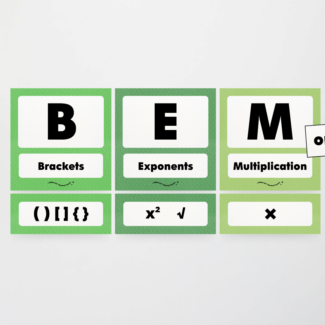 BEMDAS Order of Operations - Leafy Greens Classroom Decor - Teacher Resources & Classroom Decor