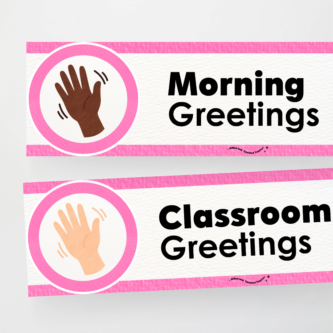 Morning Greetings - Rainbow Classroom Decor