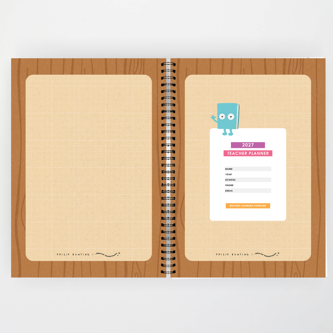 x Philip Bunting 2027 Weekly Teacher Planner: Pencil - Back to School Classroom Decor