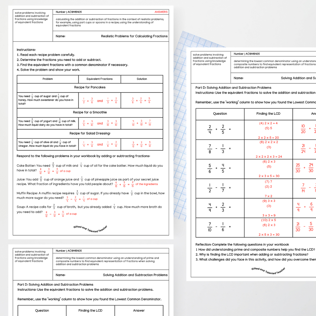 Number - Year 6 Australian Curriculum AC9M6N05