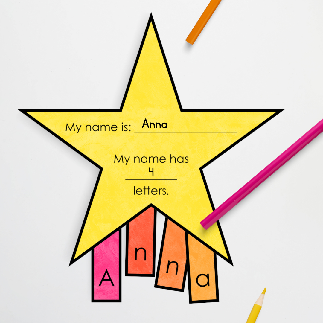 My name is: Star Lettering Activity