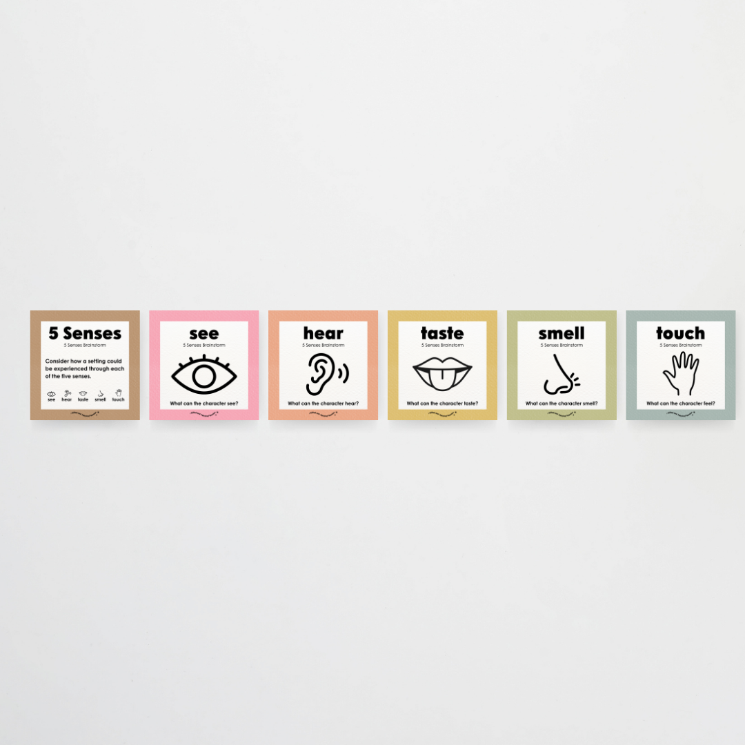 5 Senses Brainstorm Posters - Farmers Market Classroom Decor - Teacher Resources & Classroom Decor