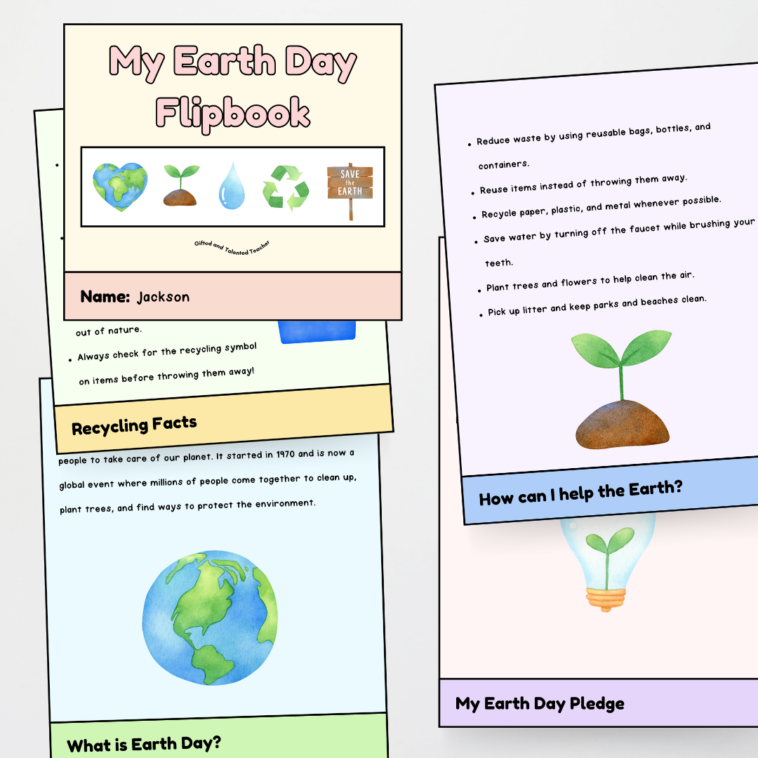 Earth Day: Flipbook Activity