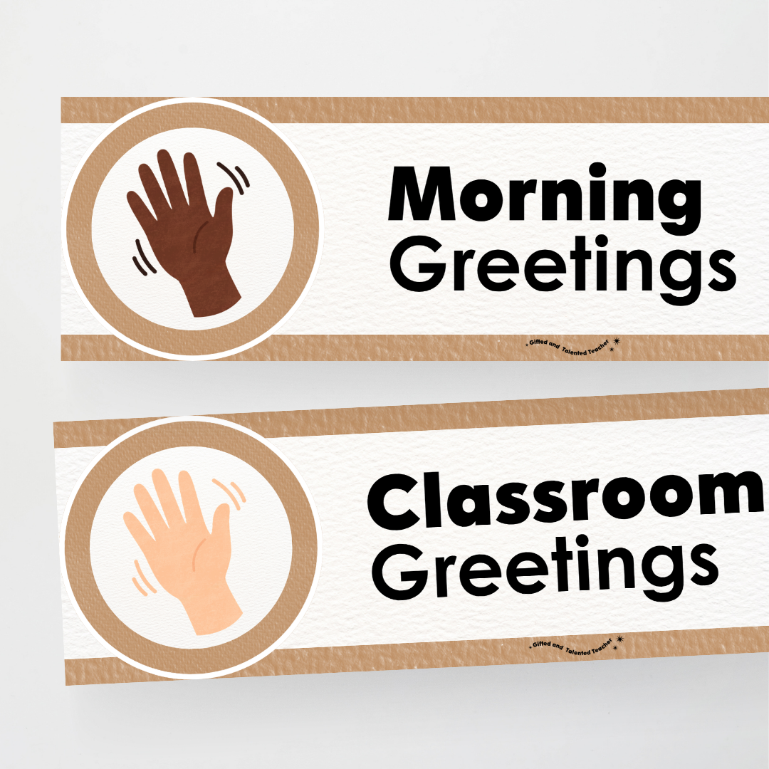 Morning Greetings - Woodland Classroom Decor