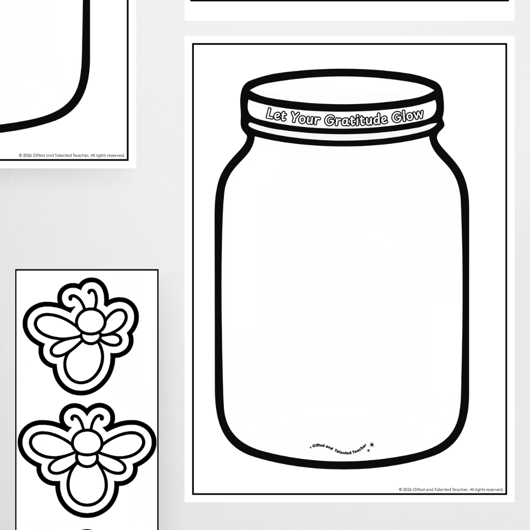 Gratitude Firefly Jar: Let Your Gratitude Glow - Student Activity