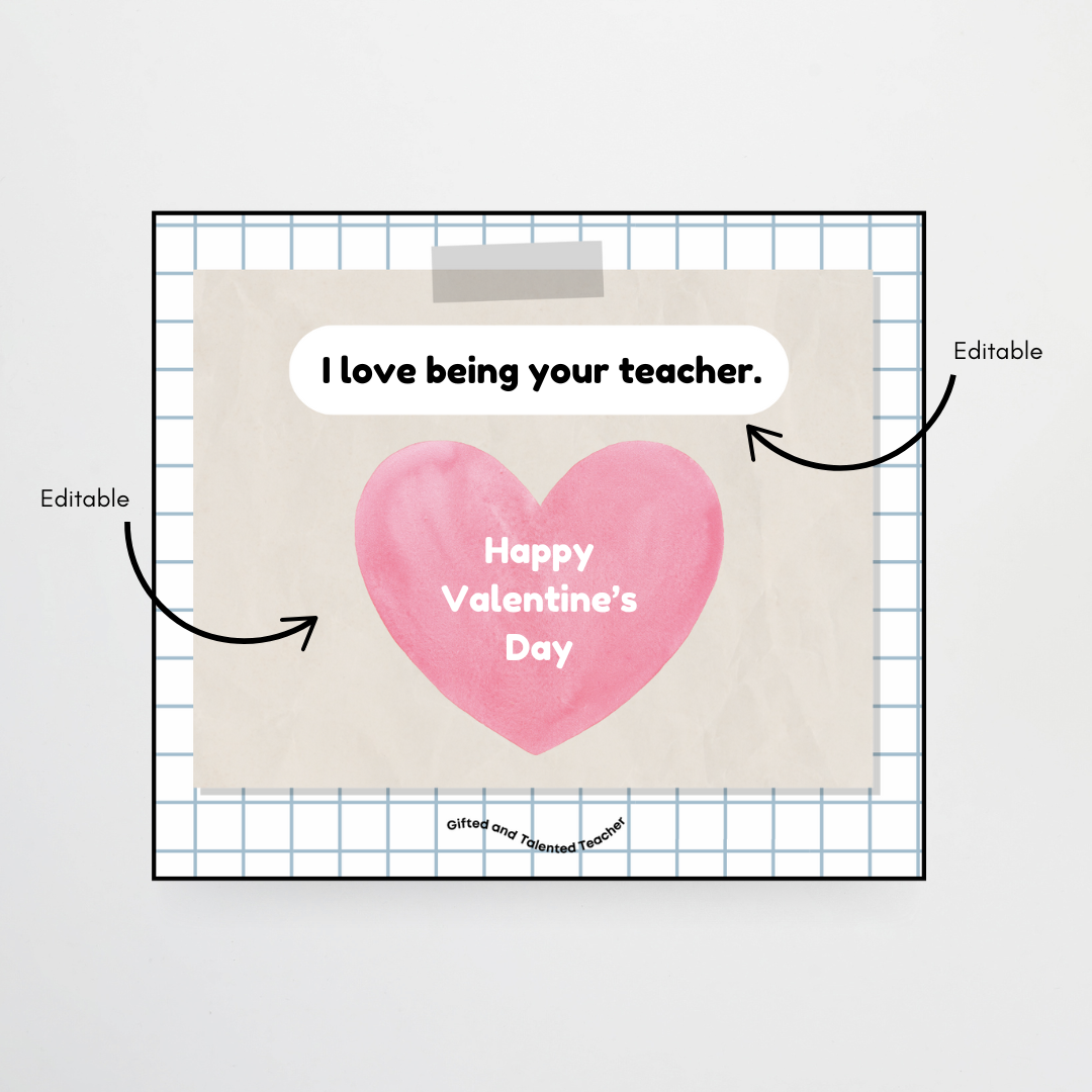 Student Gift Tags – Valentine’s Day