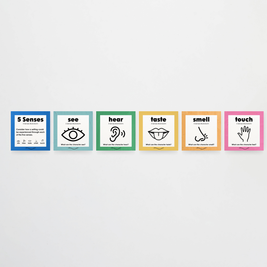 5 Senses Brainstorm Posters - North America Classroom Decor