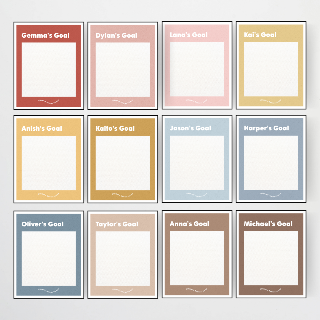 Goal Setting Template: 1 Goal - Little Circus Classroom Decor