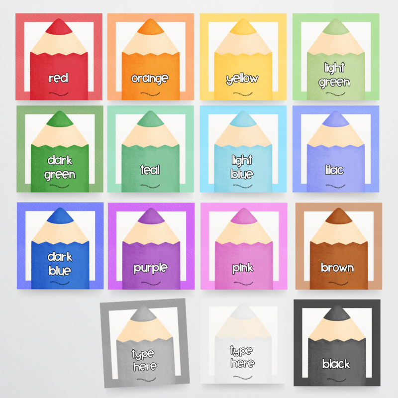 Colour / Color Posters - Neutral Classroom Decor