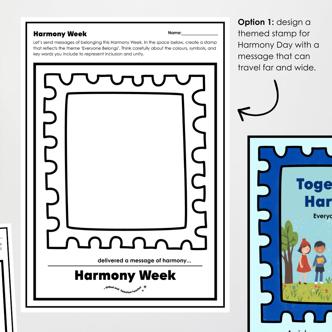 Harmony Day and Harmony Week: Stamp Design and Student Activity - Teacher Resources & Classroom Decor