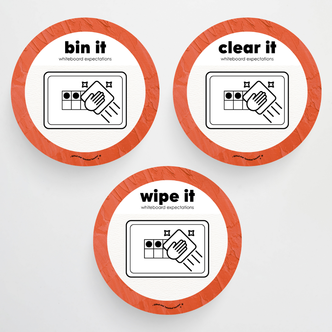 Mini Whiteboard Expectations, Prompts and Cues: Circle Icons - North America Classroom Decor - Teacher Resources & Classroom Decor