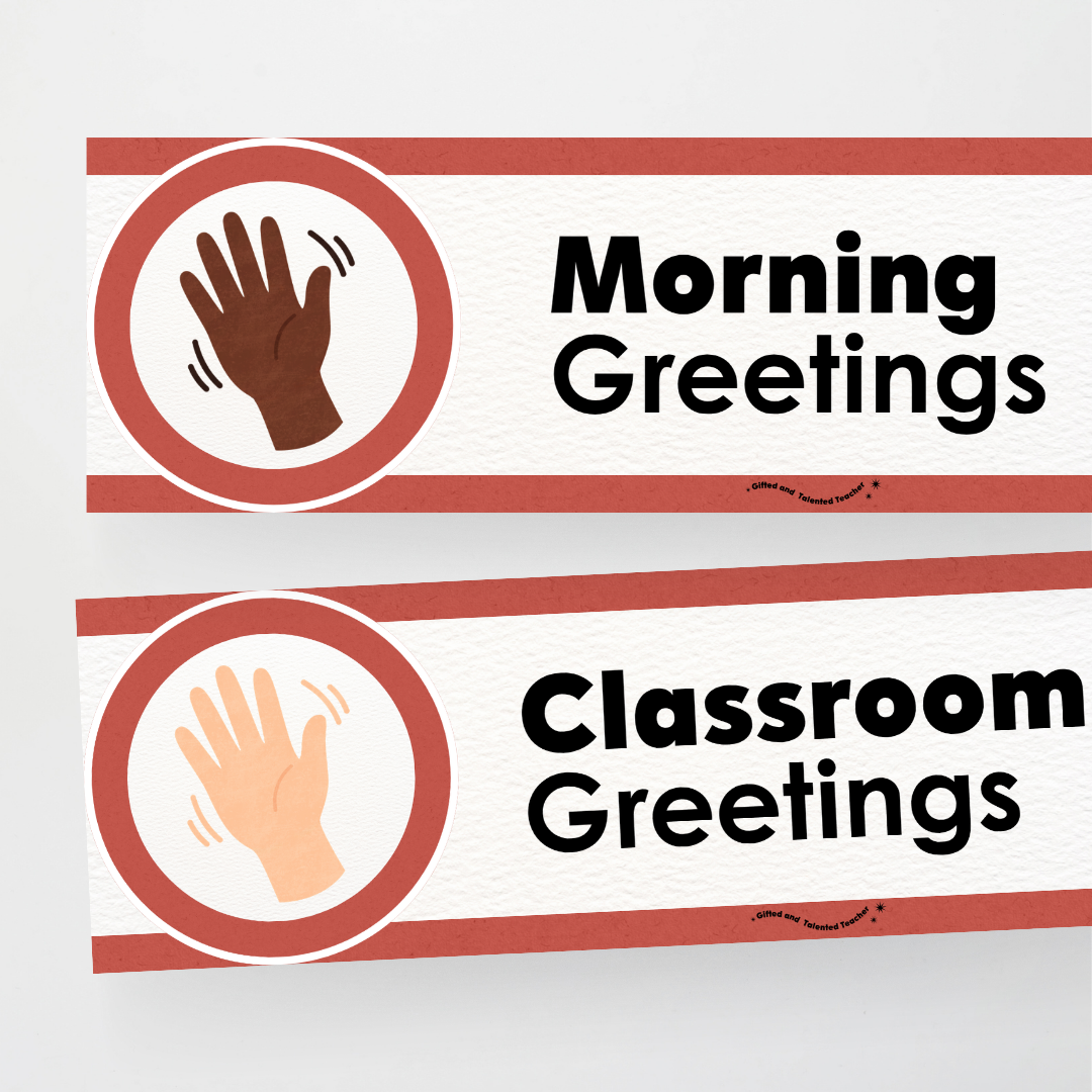 Morning Greetings - Little Circus Classroom Decor