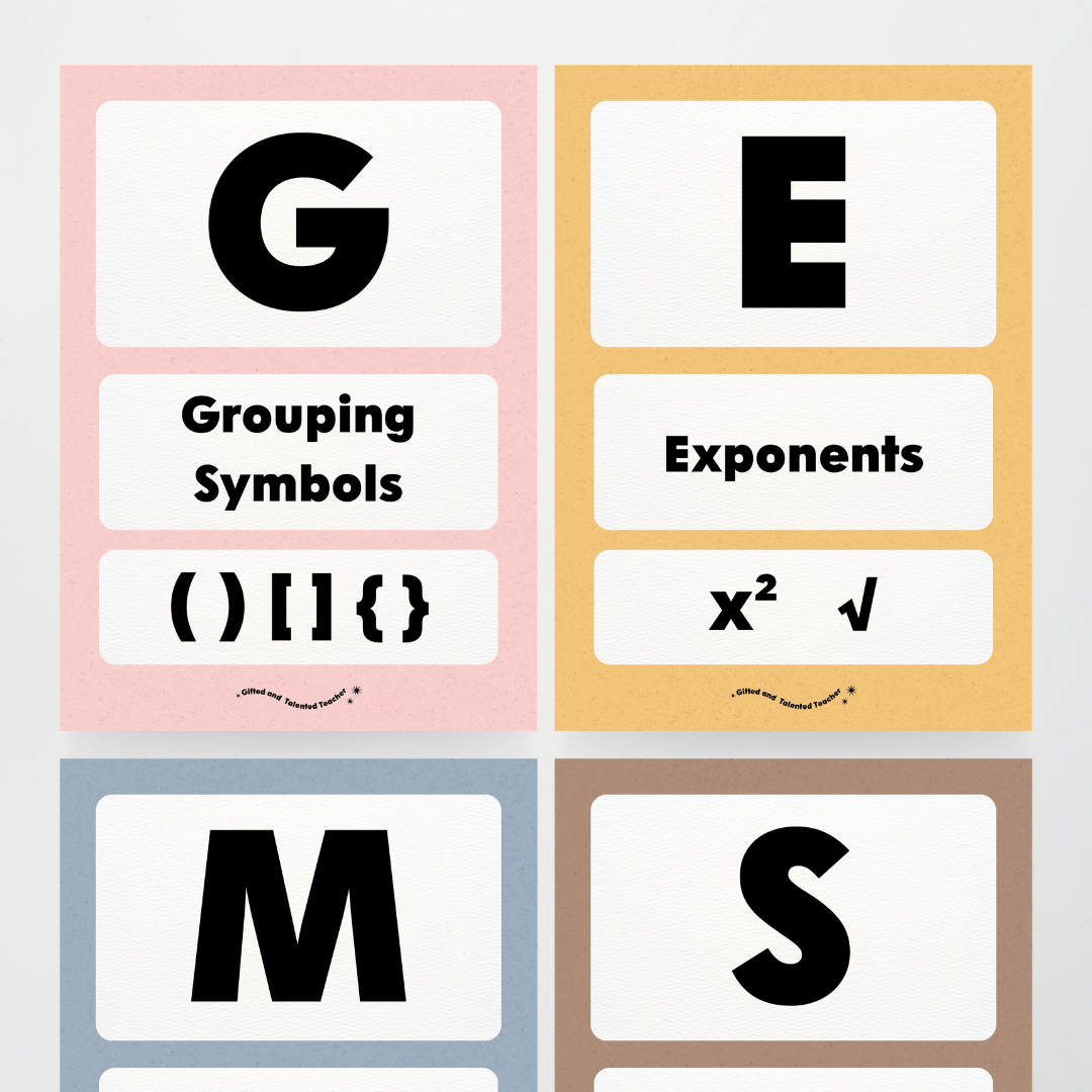 GEMS Order of Operations - Little Circus Classroom Decor - Teacher Resources & Classroom Decor