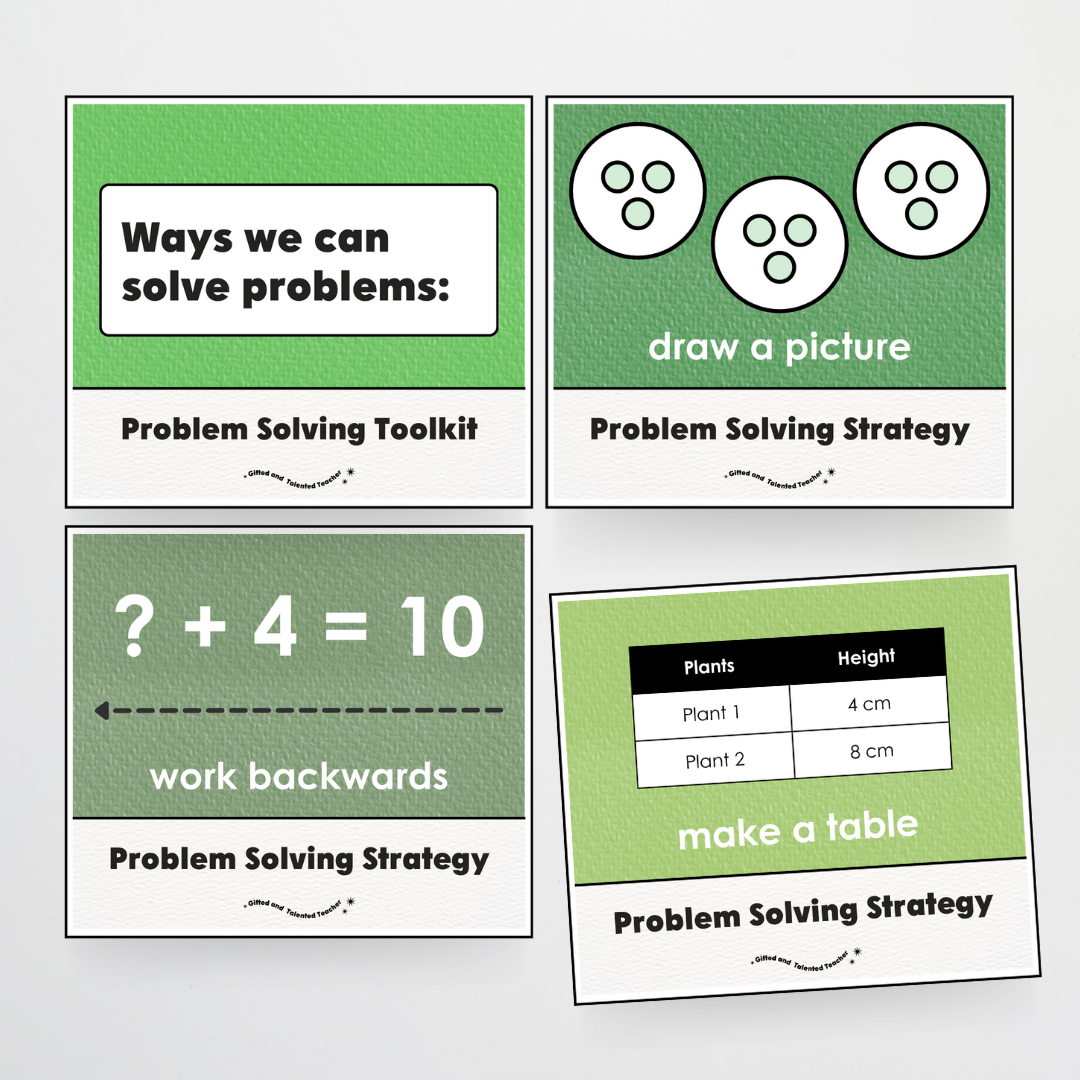 Lower Grades Problem Solving Strategy Toolkit - Leafy Greens Classroom Decor