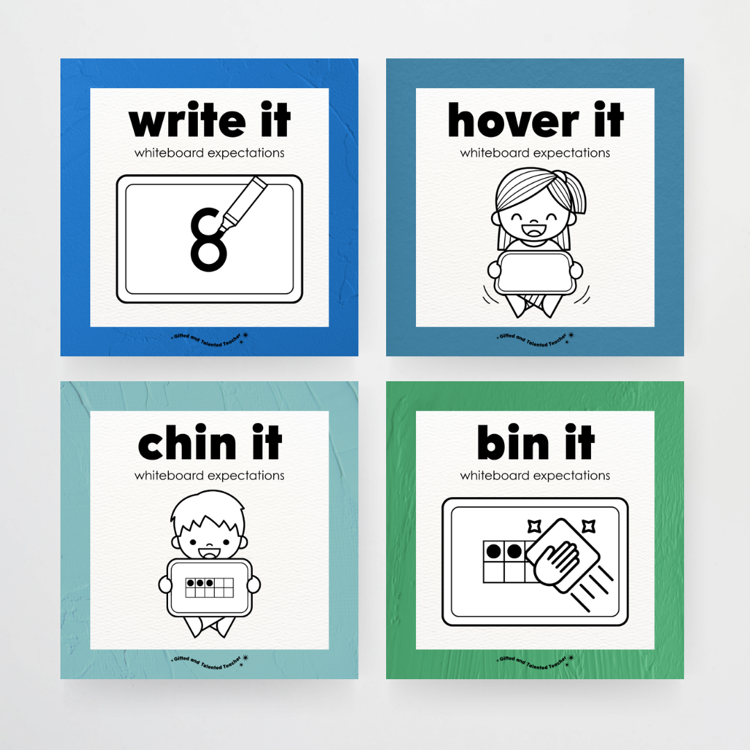 Mini Whiteboard Expectations, Prompts and Cues: Square Icons - North America Classroom Decor - Teacher Resources & Classroom Decor