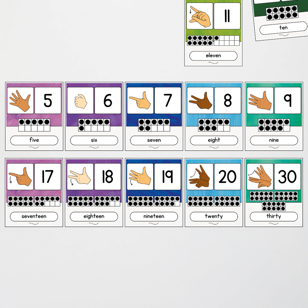 Pete Cromer: Auslan Ten Frames Number Posters - Insect Life Classroom Decor