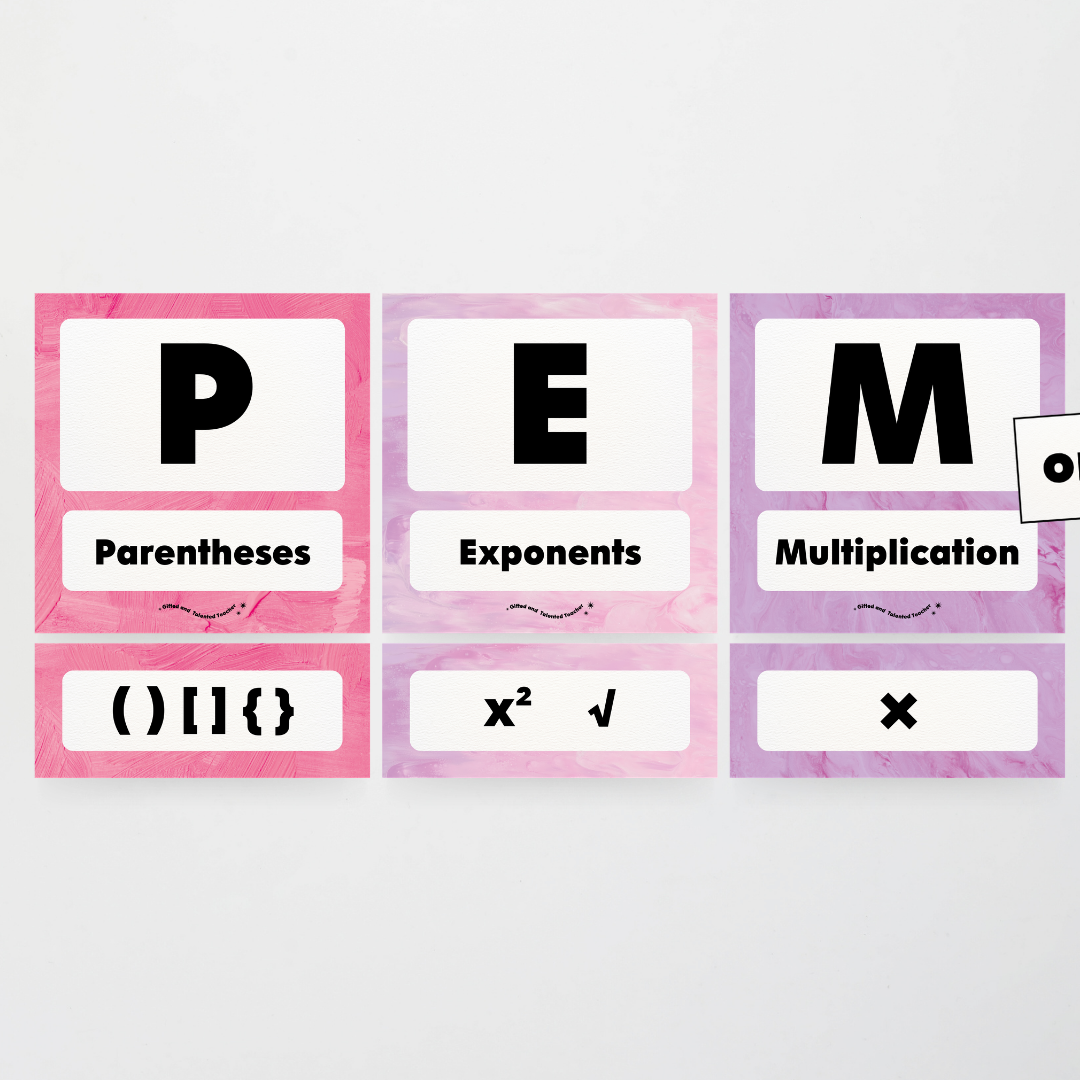PEMDAS Order of Operations - Sea Life Classroom Decor - Teacher Resources & Classroom Decor