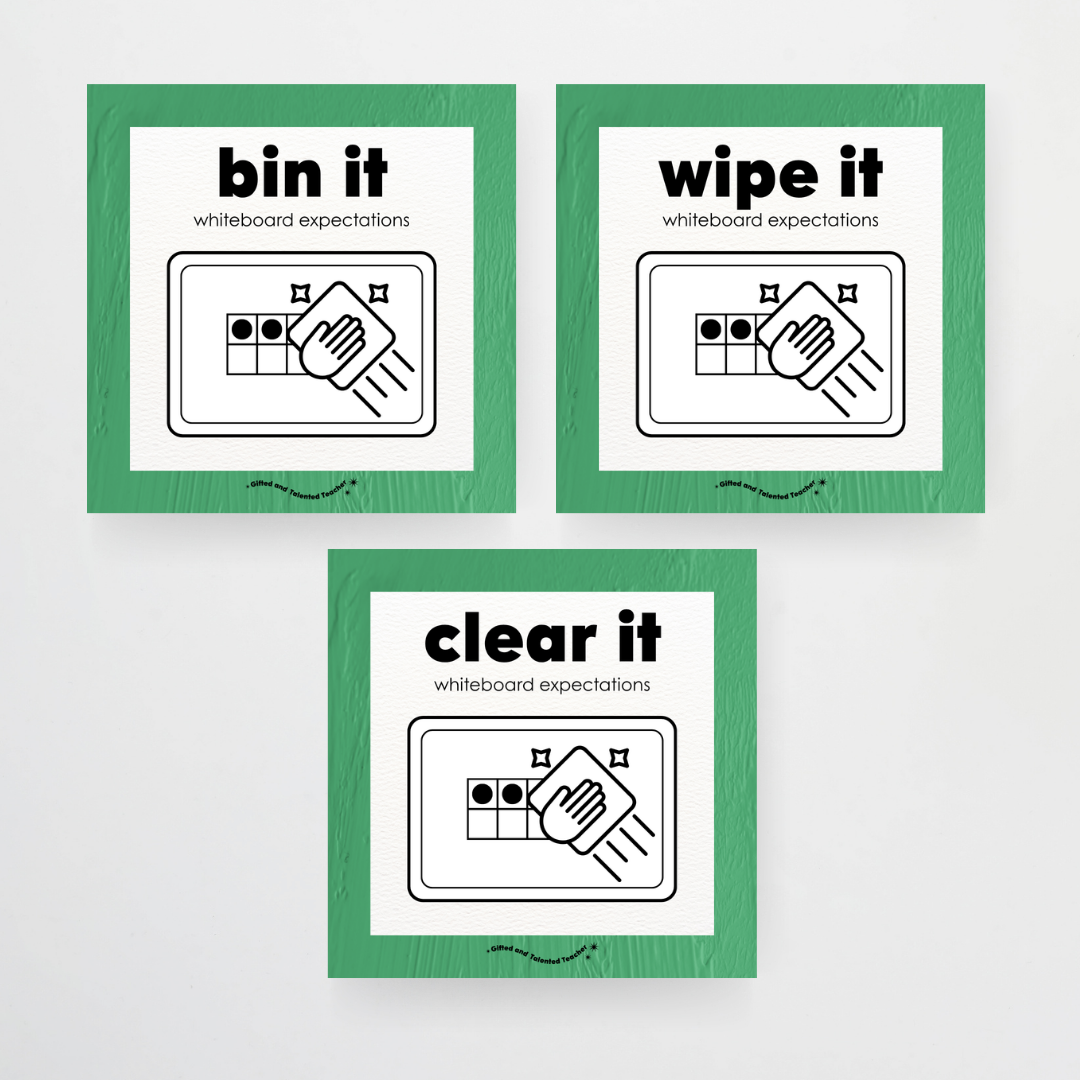 Mini Whiteboard Expectations, Prompts and Cues: Square Icons - North America Classroom Decor - Teacher Resources & Classroom Decor