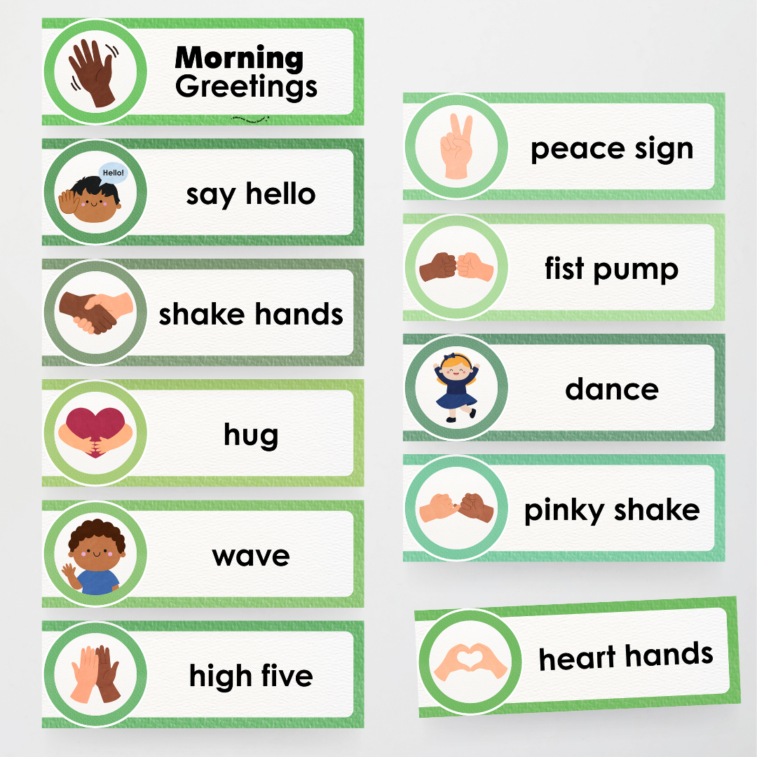 Morning Greetings - Leafy Greens Classroom Decor