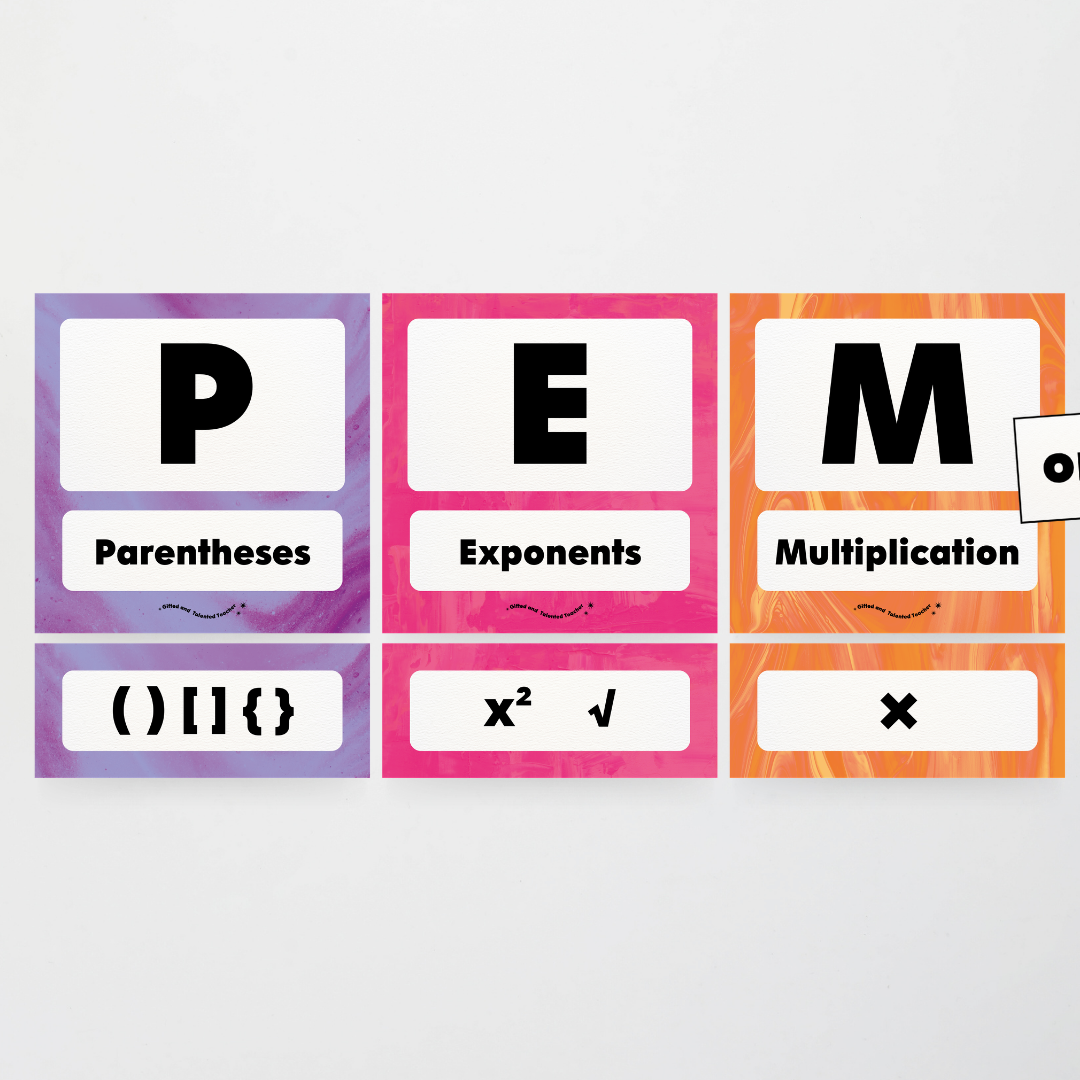 PEMDAS Order of Operations - Australian Fauna and Flora Classroom Decor - Teacher Resources & Classroom Decor