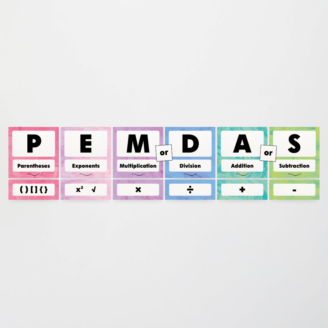 PEMDAS Order of Operations - Sea Life Classroom Decor - Teacher Resources & Classroom Decor