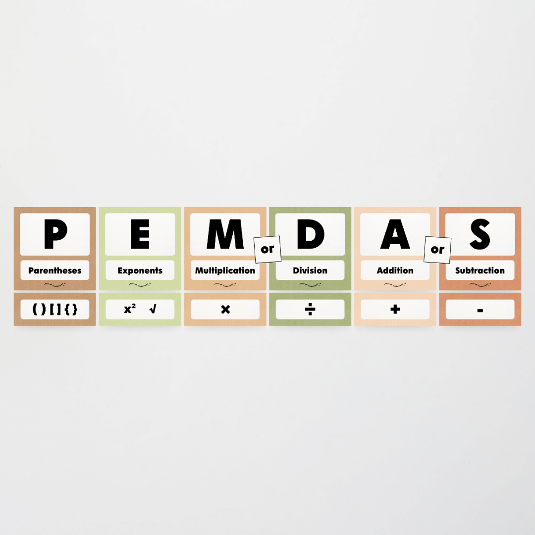PEMDAS Order of Operations - Woodland Classroom Decor - Teacher Resources & Classroom Decor